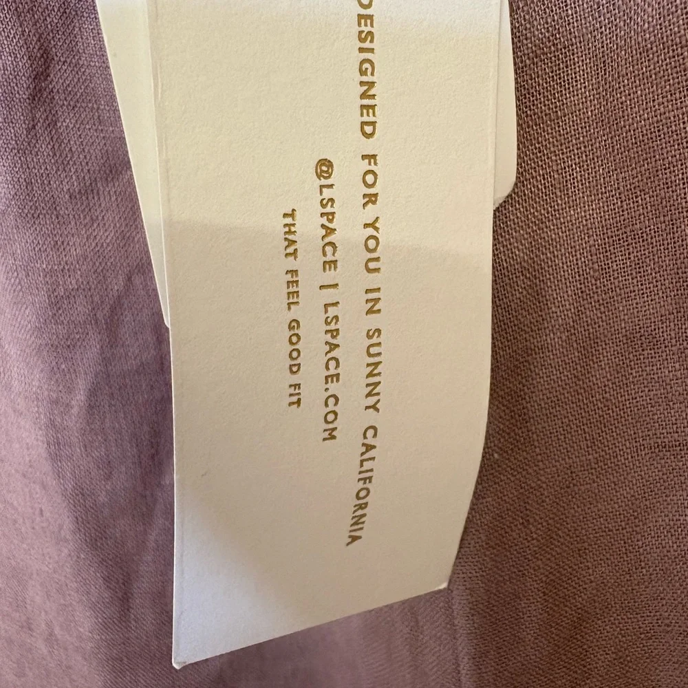 L*Space Sundown Dusty Pink Linen Cargo Pants Wide Leg Boho Coastal XL NWT - Picture 10 of 12